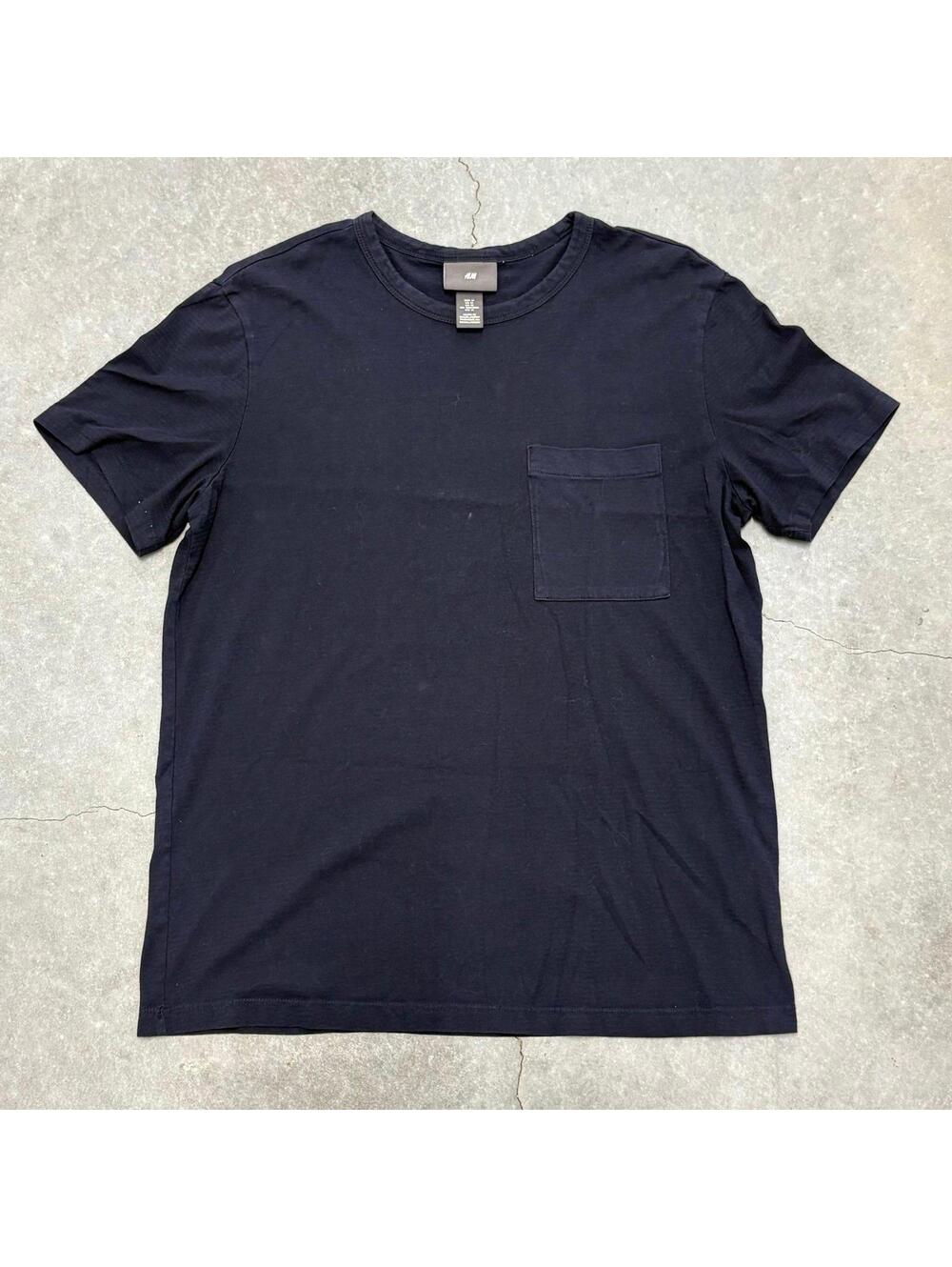H&M Plain Navy Pocket T Shirt